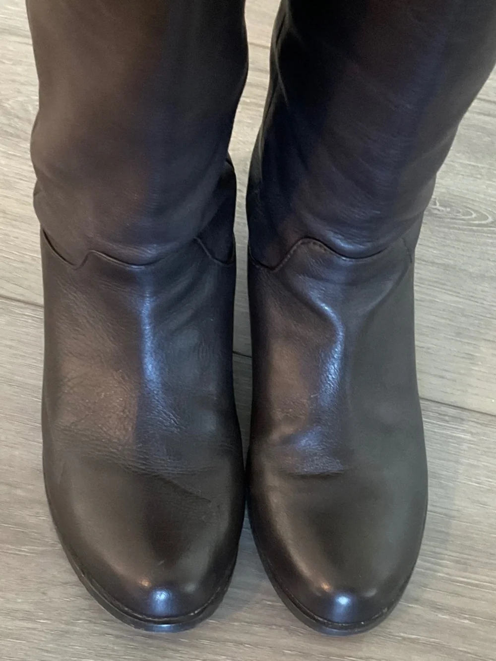 LEON MAX Gorden Tall Riding Boots in Brown Leather Size 7.5 EXCELLENT CONDITION